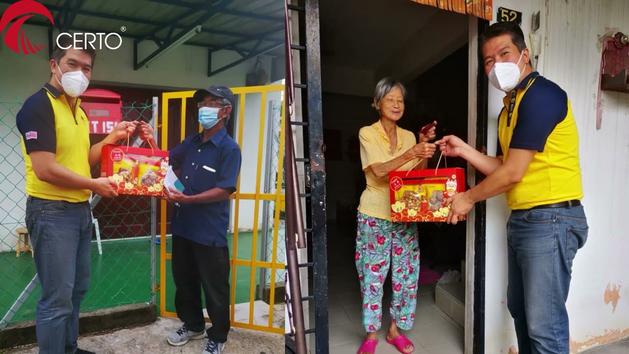 Delivering Joy & Happiness to The Elderly Living Alone, Bentong, Pahang, West Malaysia FGS Chinese New Year Food Gift Box Distribution, (300 Box)