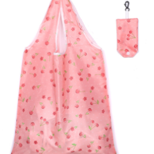 Motif Foldable Shopping Bag with Hook