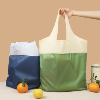 Two Tone Foldable Shopping Bag