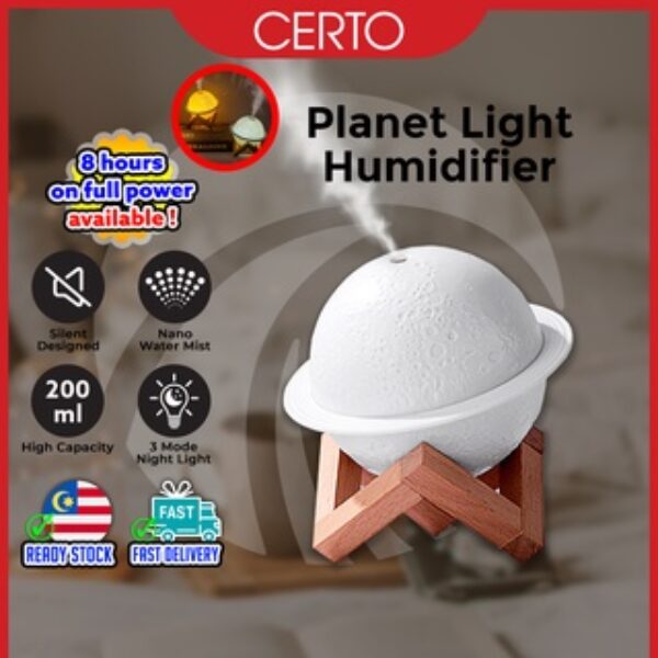 200ML 3 Mode Night Light USB Air Humidifier