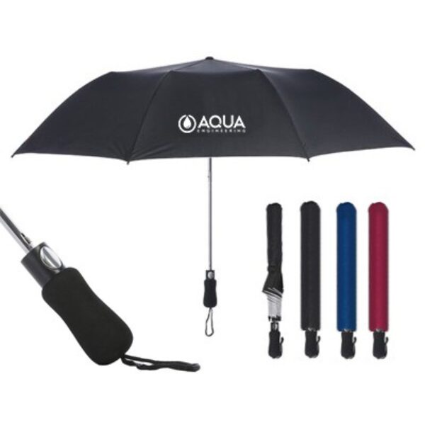 28" V2 Auto Open 2 Fold Silver Coated Umbrella