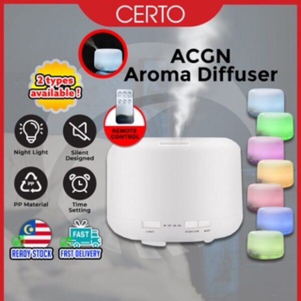 500ML Colourful Night Light PP material USB Aroma Diffuser