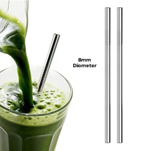 8mm Straight Stainless Steel Straw