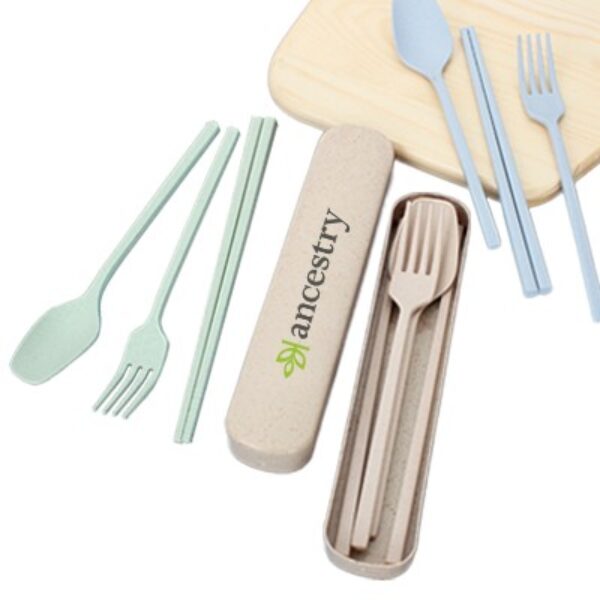 Eco-Wheat Slide Open Cutlery Set