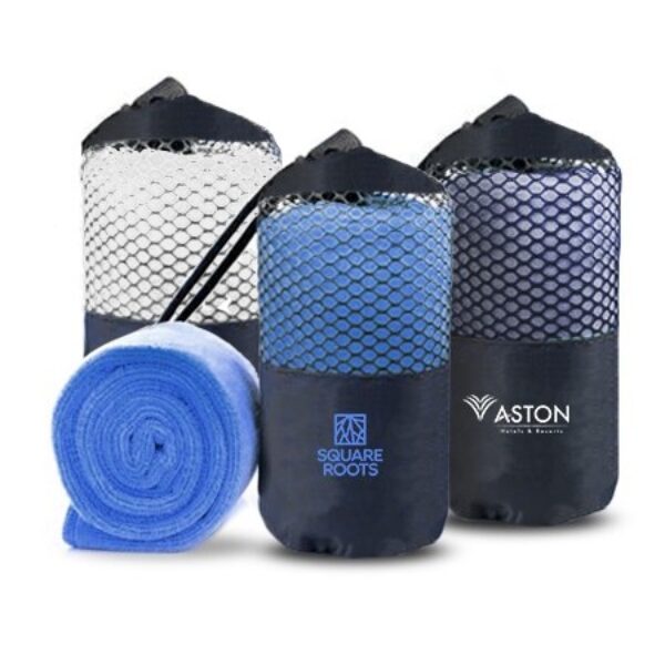 Pure Cotton Towel with Drawstring Pouch (75x35) - 110g