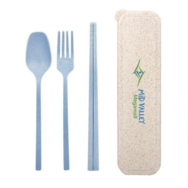 3-in-1 Eco-Wheat Cutlery Gifts Set
