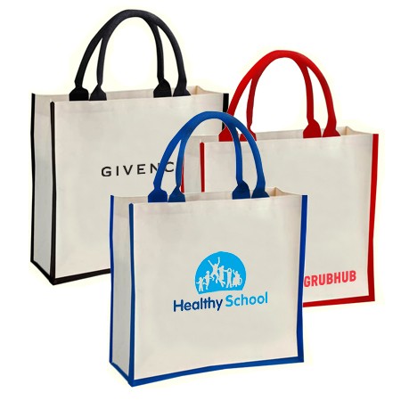 Colour Strip Laminated Canvas Bag - 10oz