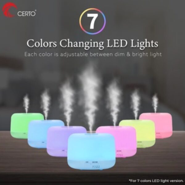 500ML Colourful Night Light PP material USB Aroma Diffuser