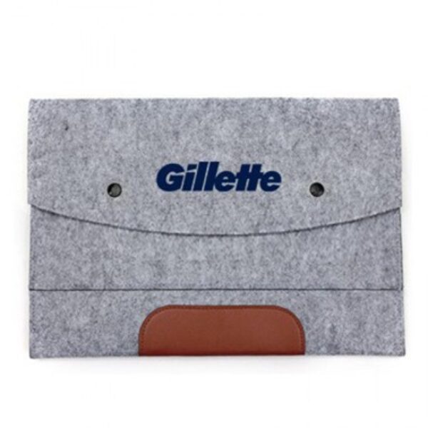 Premium 13'' Felt PU Two Compartment iPad Sleeve