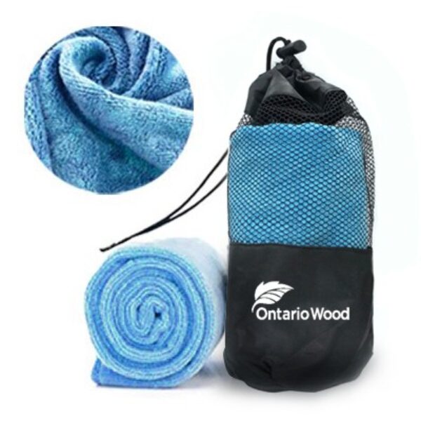 Microfiber Hand Towel with Drawstring Pouch