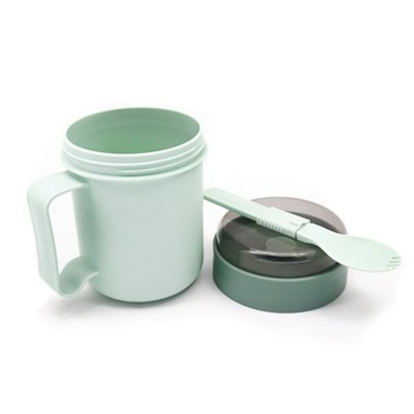 Casual PP Soup Cup With Foldable Spoon - 500ml
