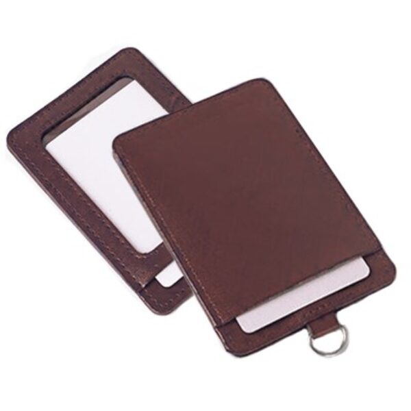 Faux Leather Slim ID Tag Holder