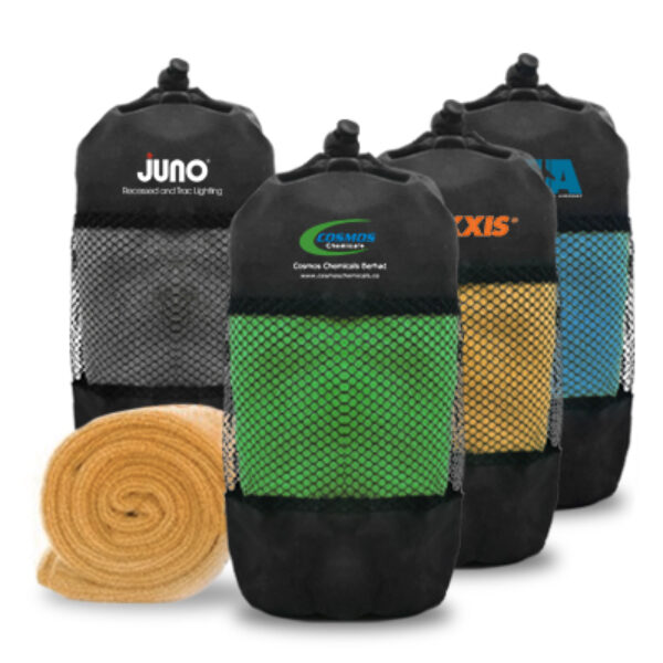 Microfiber Travel Towel with Drawstring Pouch (750x350) - 105g