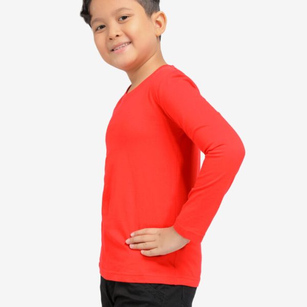 100% Cotton Long Sleeve Round Neck Kids