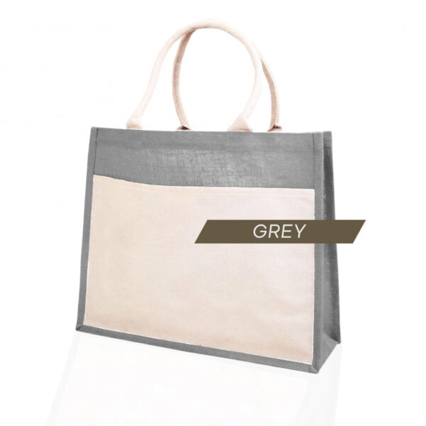 Jute Eco Bag with Pocket 002 - Image 10