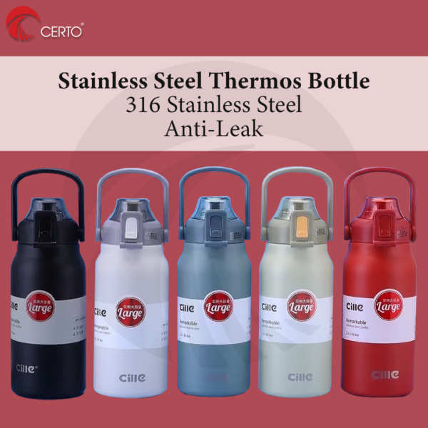 Large Capacity Thermos Bottle Cille - 1700ml - Image 6
