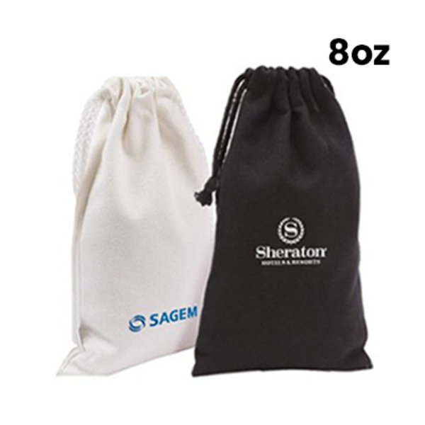 Canvas Drawstring Pouch-L 8oz (33cmx15cm)